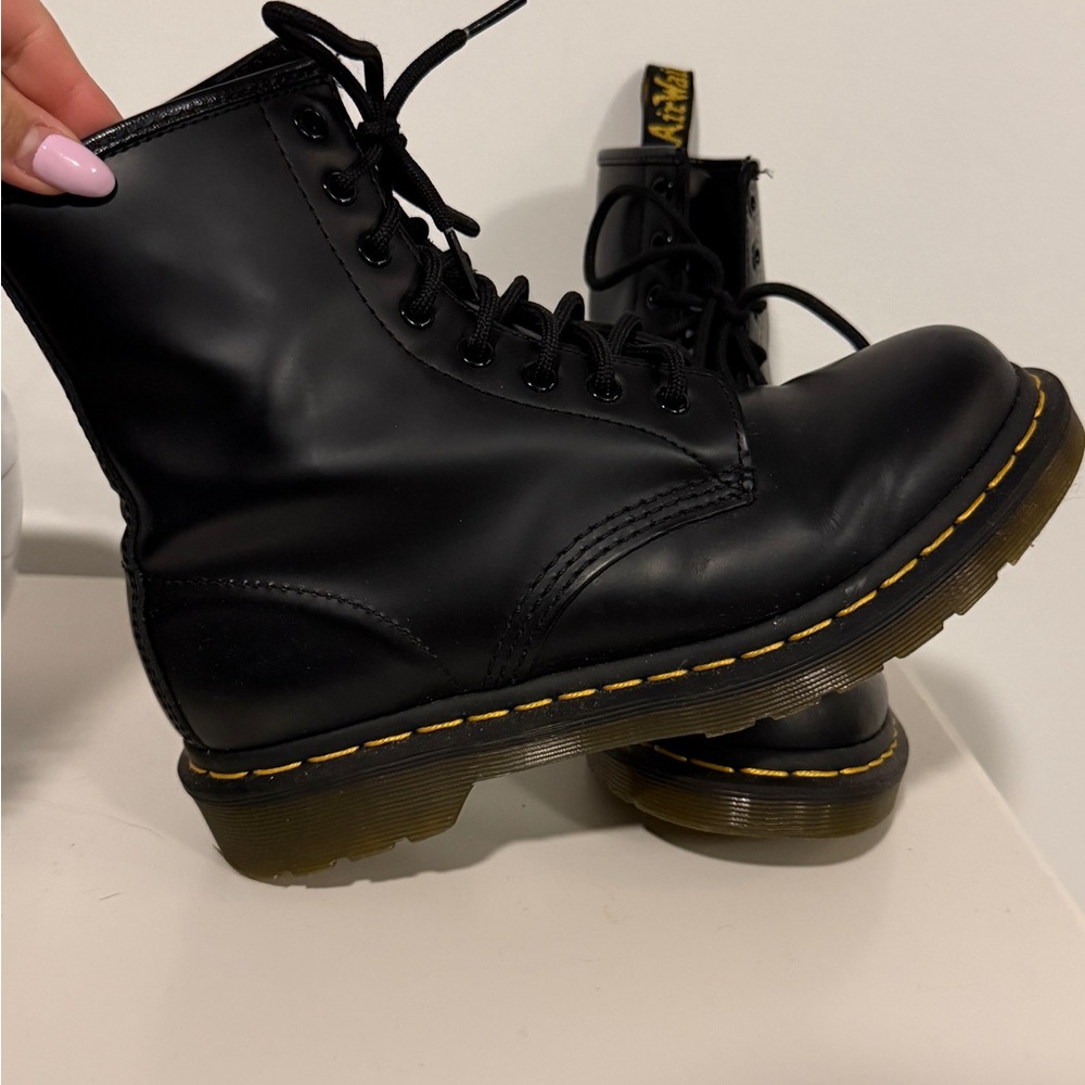 Dr. Martens Black Leather Boots - Picture 4 of 9